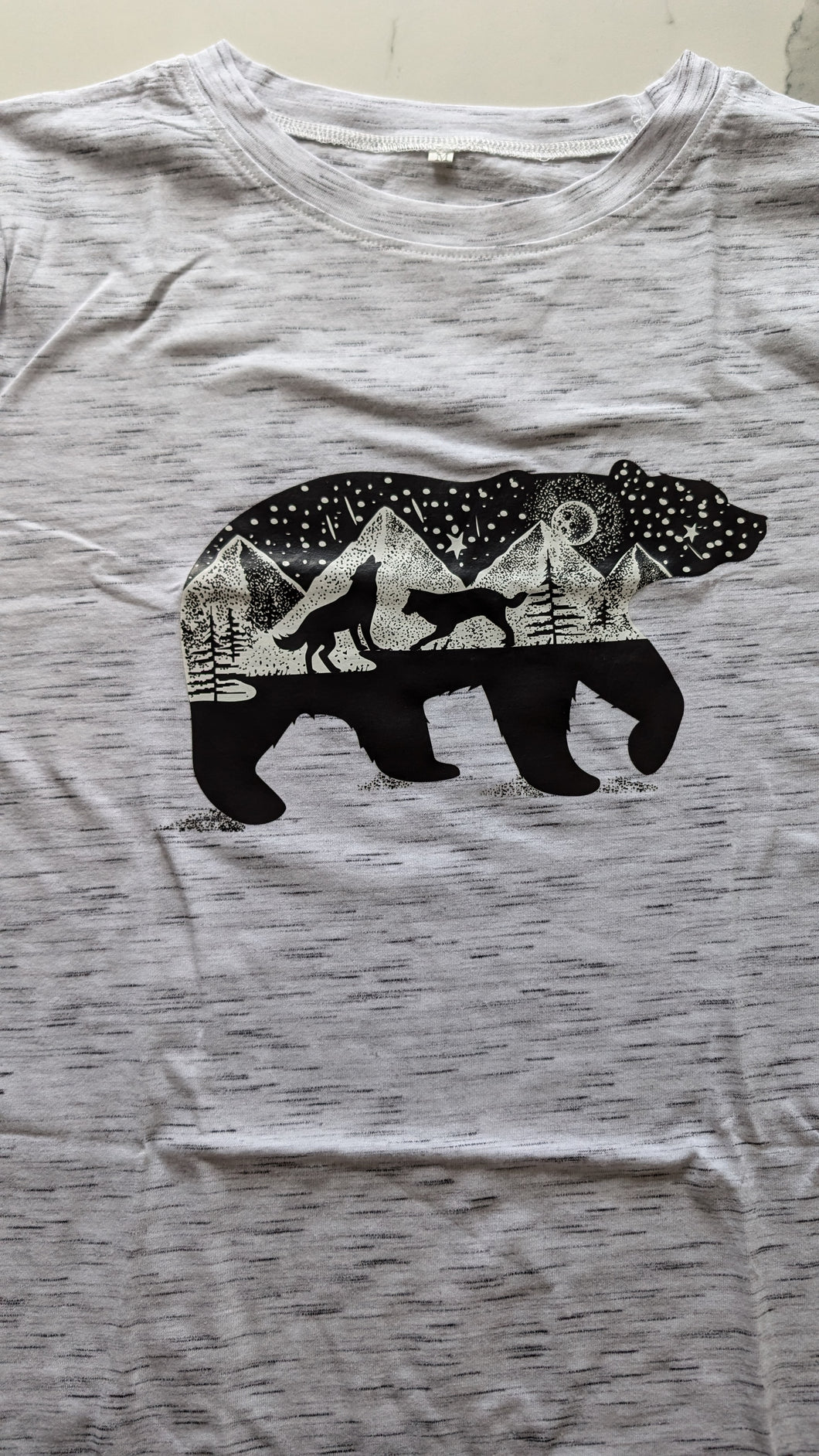 Grey Mountain Bear T-shirt - size Medium only