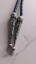 Load image into Gallery viewer, Blue Carp Leather Bolo by Namgis artist Jonathan Whonnock
