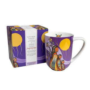 "Gifts from Creator" 16 oz mug by Native artist, Emily Kewageshig