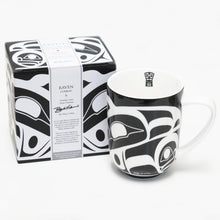 Load image into Gallery viewer, &quot;Raven&quot; 16 oz mug by Tsimshian Native artist, Roy Henry Vickers
