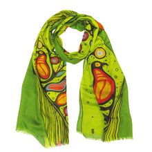 Load image into Gallery viewer, &quot;Spirit of the Woodlands&quot; Eco Scarf, artwork by Native artist Maxine Noel
