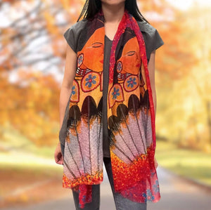 Moon Whispers Dance Eco Scarf by Native artist, Delree Dumont