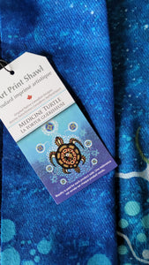 James Jacko Medicine Turtle Art Shawl Pre-order only - will not be available in time for Xmas