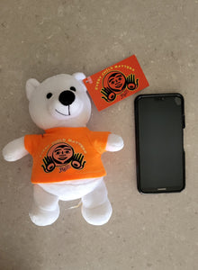 Powder Polar Bear 6" stuffie with Every Child Matters, Bill Helin design