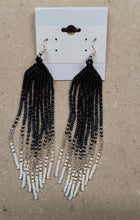 Load image into Gallery viewer, Beaded Ombre Fringe Earrings
