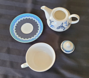 Tea for 1 set, "Orca Family"  by Paul Windsor - mug, teapot and saucer all in one!