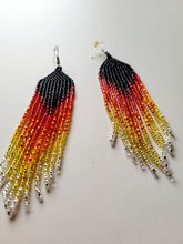 Load image into Gallery viewer, Beaded Ombre Fringe Earrings
