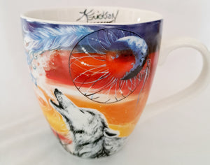 "Alpha" 18 oz mug by Metis artist, Karen Erickson