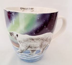 "Ocean's Edge" 18 oz mug by Gwich'in artist, Ronnie Simon