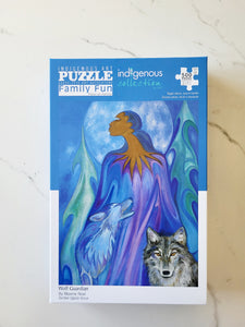 Native artist, Indigenous Art, Sioux, Maxine Noel, Wolf Guardian, Puzzle