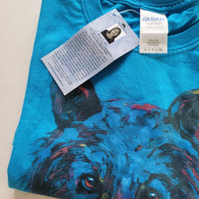 Load image into Gallery viewer, &quot;Very Wet Bear&quot; Tshirt by Nature Artist Keri Lehr - turquoise - small only
