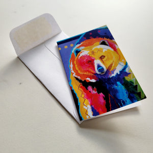 Gift Enclosure, package of 8 mini cards and envelopes - John Balloue Art (Bear)