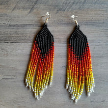 Load image into Gallery viewer, Beaded Ombre Fringe Earrings
