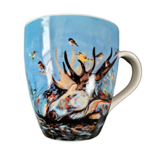 Load image into Gallery viewer, &quot;Sweet Dreams&quot; 18 oz Mug, art by Metis artist Carla Joseph / Sleeping Moose
