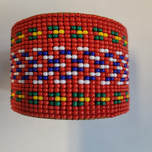 Load image into Gallery viewer, Beaded Metis Sash beaded Cuff Bracelet
