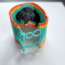 Load image into Gallery viewer, Wide Beaded Buffalo Bracelet
