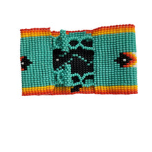 Load image into Gallery viewer, Wide Beaded Buffalo Bracelet
