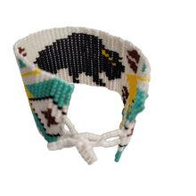 Load image into Gallery viewer, 1 5/8 inch wide Beaded Buffalo Bracelet
