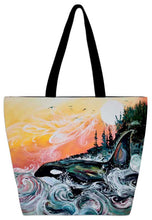 Load image into Gallery viewer, Killer Whale Sunset by Metis artist Carla Joseph
