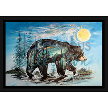 Load image into Gallery viewer, A Bear's Journey Framed Wall Art by Métis Artist Carla Joseph
