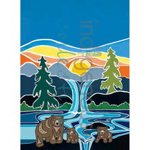Load image into Gallery viewer, "One Last Swim"  Tea Towel by Coast Salish artist, Shelley Davies
