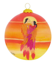 Load image into Gallery viewer, &quot;The Embrace&quot; Glass Ornament, artwork by Sioux artist Maxine Noel
