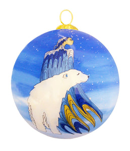 "Mother Winter" Glass Ornament, artwork by Sioux artist Maxine Noel