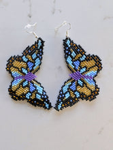 Charger l'image dans la galerie, Indigenous Artisan Blue Beaded Butterfly Earrings indigenous art gift by North of Fifty First Nations &amp; Métis Art Boutique Canada
