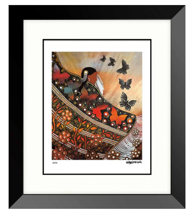 Butterfly Dance Native Artist Betty Albert, Cree, Indigenous Art North of 50