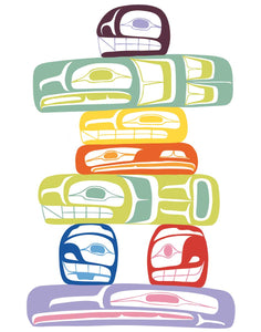 LIMITED EDITION ART PRINT -  Inukshuk by Native artist Ben Houstie - North of 50 Métis Designs