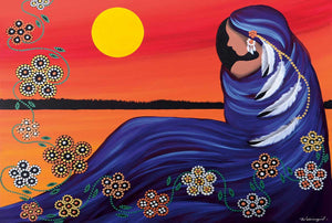 Evening Sun Woman Cree, Native artist, Indigenous Art, Betty Albert, North of Fifty 50 