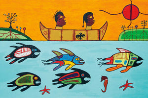 Going to School by Native artist Dave Pelletier North of 50