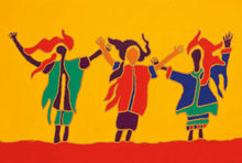 Load image into Gallery viewer, Sunshine Sisters indigenous wall art by Dawn Oman Canada
