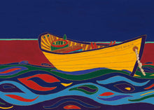 Load image into Gallery viewer, Dawn Oman Yellow Dory Wall Art | Native Art Canada
