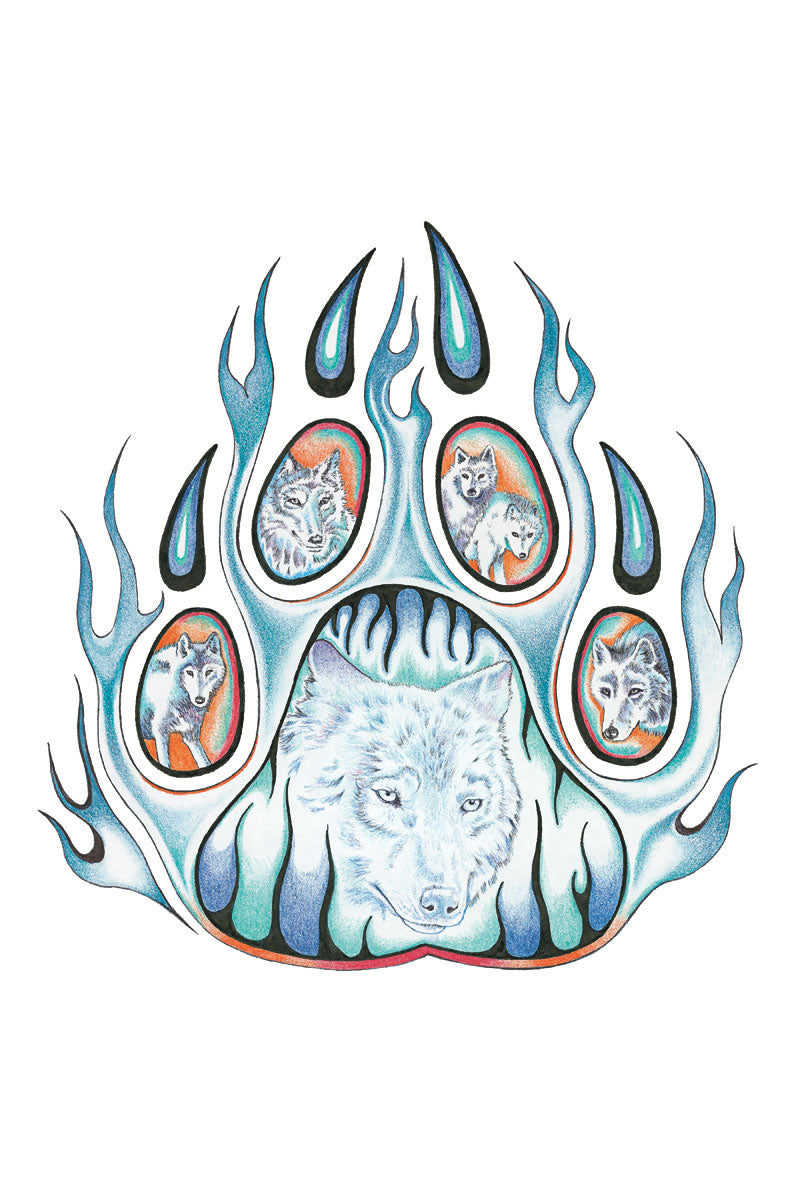 Wolf Pack II by Native Artist Hubert V Billy, North of Fifty 50