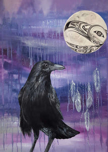 Raven Keeper by Métis artist, Karen Erickson, indigenous art, North of Fifty 50