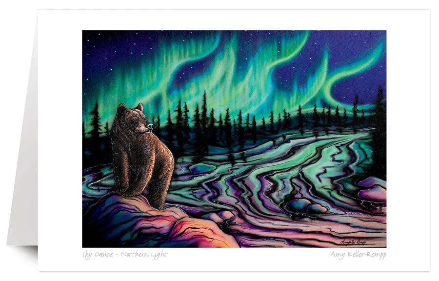 Northern Light Indigenois Art, Metis Artist Amy Keller-Rempp, Art Card