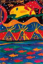 Load image into Gallery viewer, This Land indigenous wall art by Dawn Oman Canada
