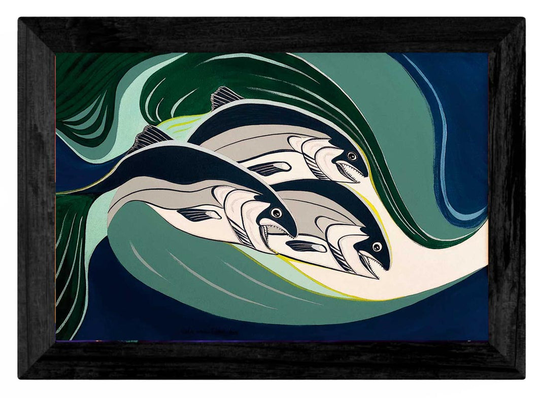 Coho in a Rip Tide by Native artist Rick Beaver, North of 50