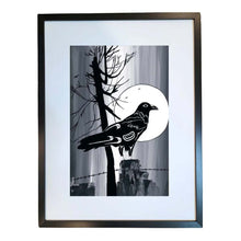 Charger l'image dans la galerie, Full Moon Raven indigenous wall art by Diane Levesque Canada
