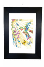 Load image into Gallery viewer, Hubert V Billy Hummingbird and Butterflies Wall Art | Native Art Canada
