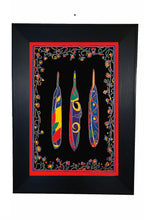 Load image into Gallery viewer, Three Feathers indigenous wall art by Dawn Oman Canada

