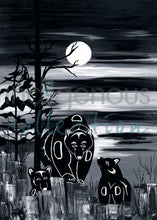Load image into Gallery viewer, Bear and Cubs indigenous wall art by Diane Levesque Canada
