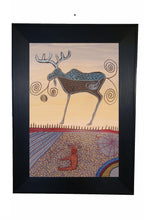 Load image into Gallery viewer, Man Smoking a Pipe indigenous wall art by Alan Syliboy Canada
