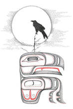 Charger l'image dans la galerie, Charles Silverfox Raven Wall Art | Native Art Canada
