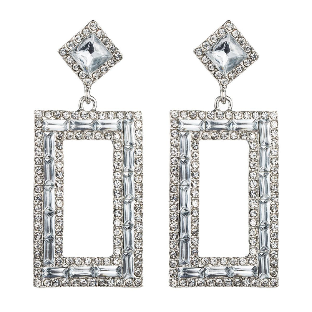 Rectangle Glittery Earrings