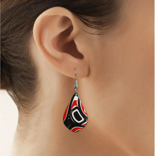 Load image into Gallery viewer, Jamie Sterritt Gitksan artist salmon earrings
