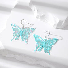 Load image into Gallery viewer, Lightweight Turquoise Butterfly Earrings
