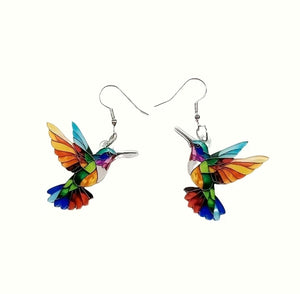Colourful Hummingbird Earrings