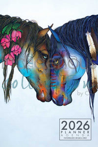 "Medicine Ponies" 2026 Weekly Planner artwork by Micqaela Jones